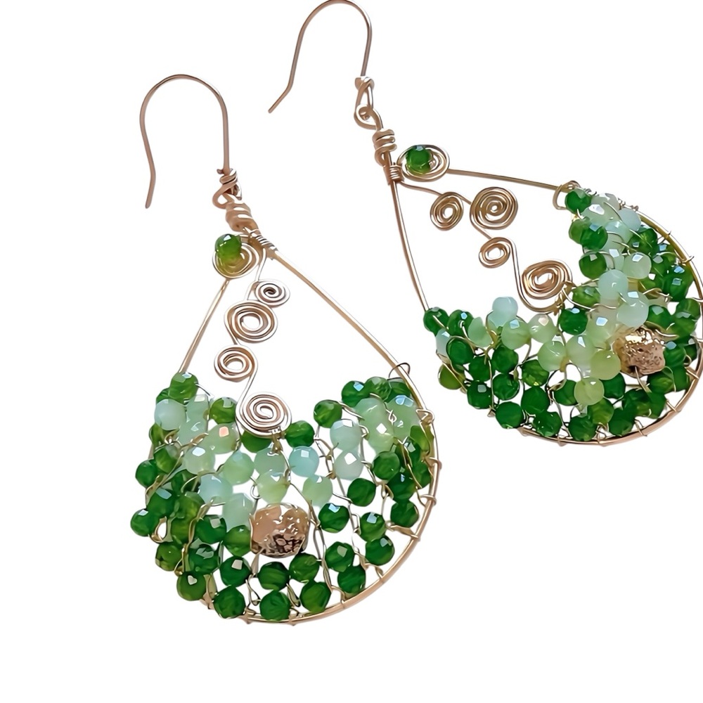 Ancestral Green – Artisan Earrings